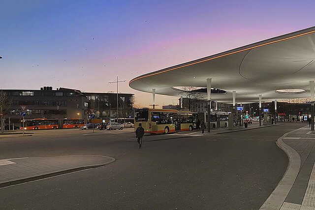 Busbahnhof in Pforzheim Foto: Busbahnhof in Pforzheim - copyright:Stadt Pforzheim