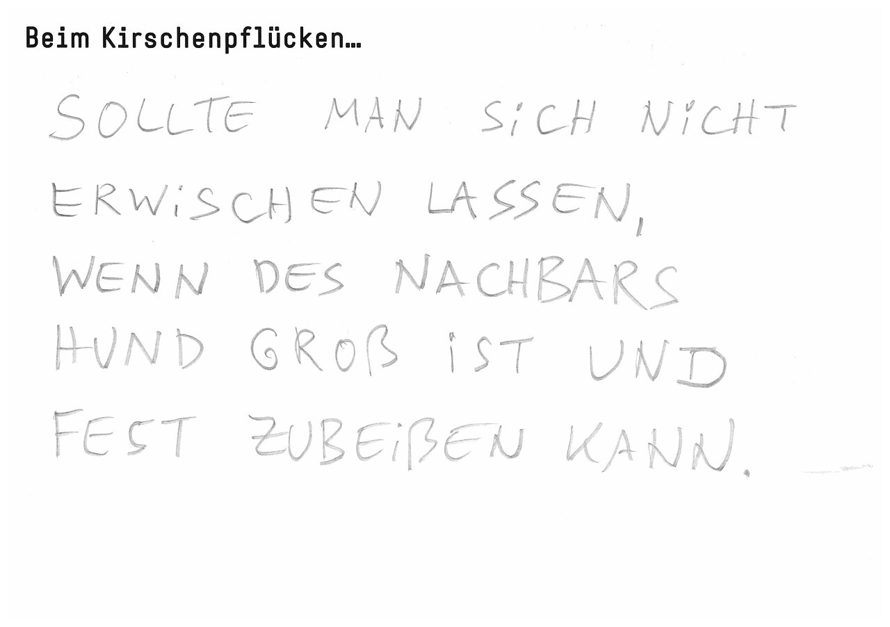 "Beim Kirschenpflücken..."