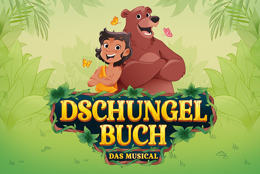 Plakat zum Familienmusical Das Dschungelbuch im CongressCentrum Pforzheim CCP im März 2027 - copyright: Theater Liberi - Ersteller: Theater Liberi
