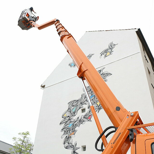 Eindrücke vom KEF!-Fassadenkunstwerk