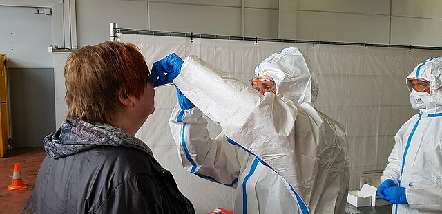 Antigen-Schnelltest bei der Feuerwehr