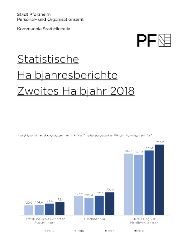 Statistischer Halbjahresbericht 2/2018 Publikation mit statistischen Tabellen zum zweiten Halbjahr 2018