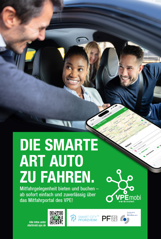 Junge Menschen im Auto begrüßen einen neuen Fahrgast