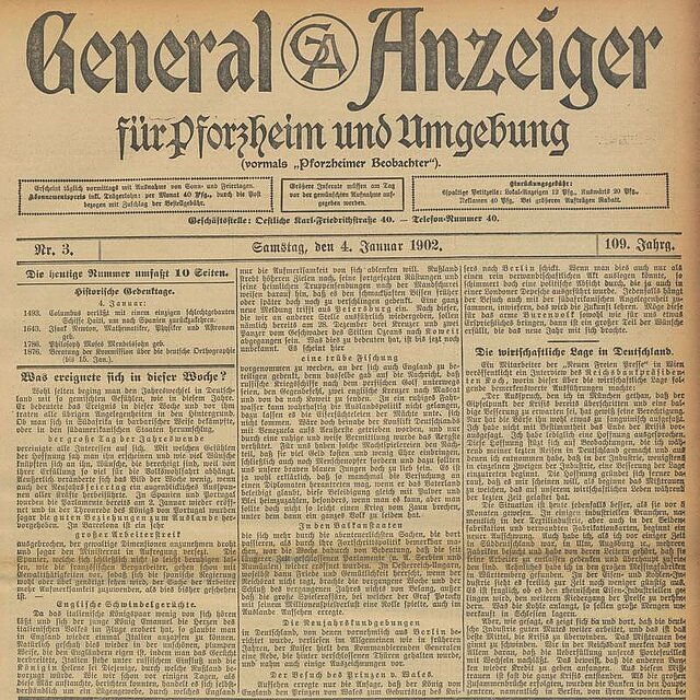 Alte Zeitungen