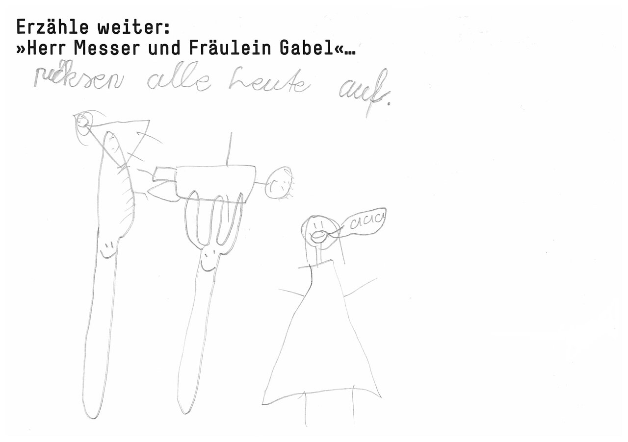 Erzähle weiter: "Herr Messer und Fräulein Gabel..."