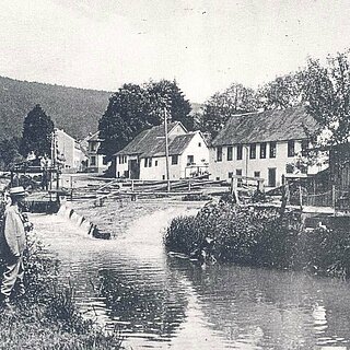 Historisches Bild der Mühlen im Würmtal