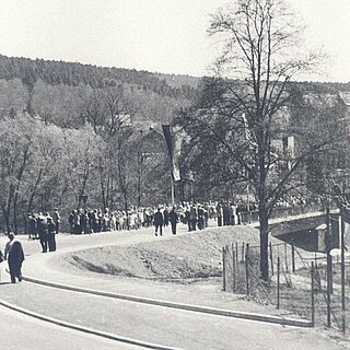 Einweihung der neuen Würmbrücke 1956