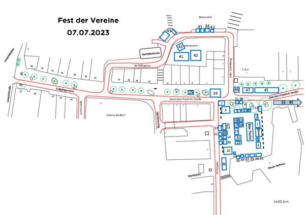 Standplan für das Fest der Vereine