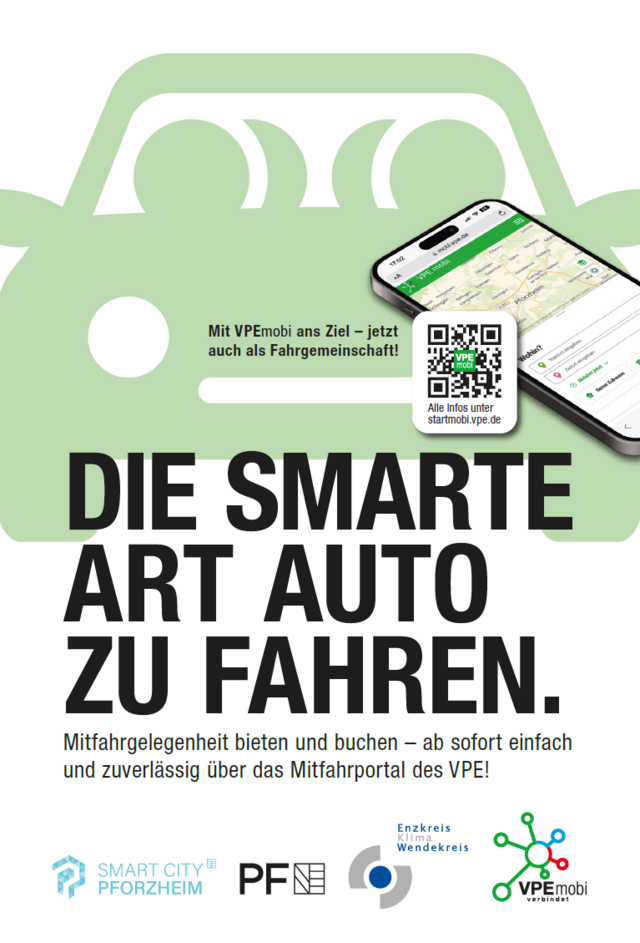 Text: Die smarte Art Auto zu fahren und im Hintergrund ist grünes Auto zu sehen 