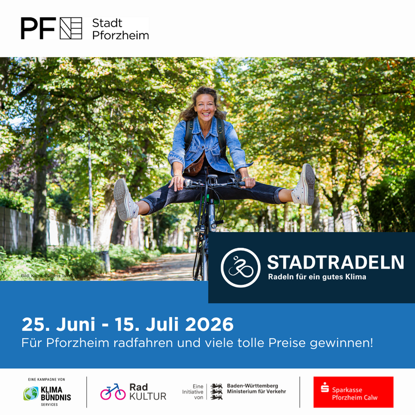 Stadtradeln in Pforzheim vom 25. Juni bis 15. Juli - copyright: Stadt Pforzheim - Ersteller: Stadt Pforzheim