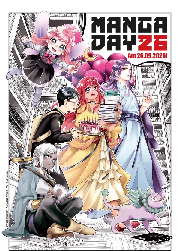 Illustrationen mehrer Mangafiguren mit dem Schriftzug Manga Day 26 - copyright: Sozan Coskun; Altraverse GmbH  - Ersteller: Sozan Coskun; Altraverse GmbH