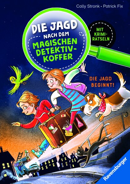 Buchcover von "Die Jagd nach dem magischen Detektivkoffer" - copyright: Ravensburger Verlag - Ersteller: Ravensburger Verlag