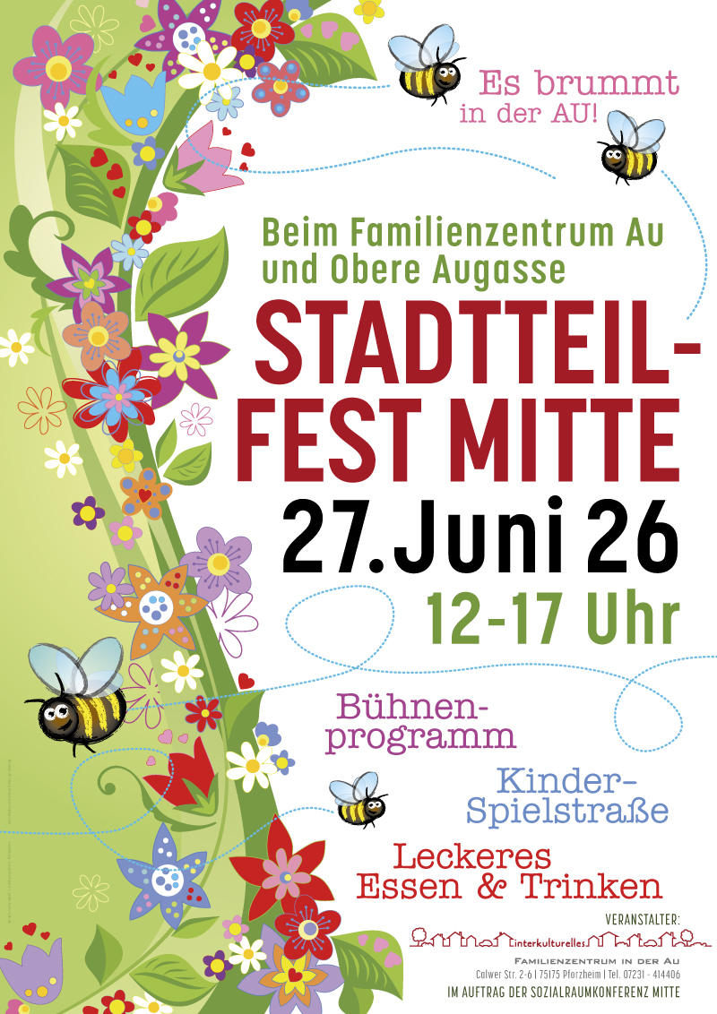 Plakat Stadtteilfest Mitte  - copyright: FZ Au - Ersteller: FZ Au
