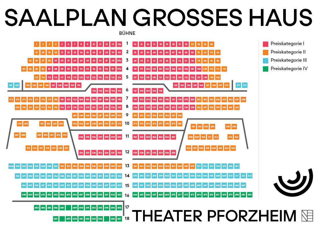 Saalplan Großes Haus - copyright:Theater Pforzheim