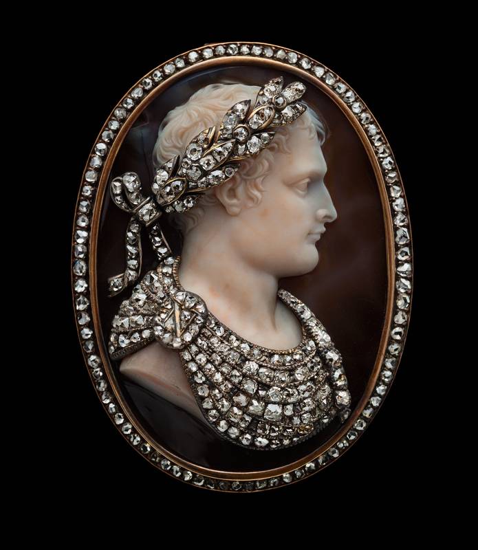 Brosche mit Porträt-Kamee Napoleons, Nicola Morelli, frühes 19. Jh., Albion Art Collection