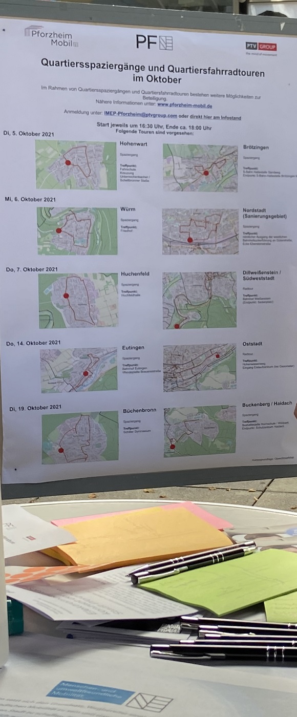 Stand für Bürgerbeteiligung in der Innenstadt - copyright:Stadt Pforzheim